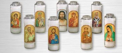 Holy Icons White Prayer Intention Candle