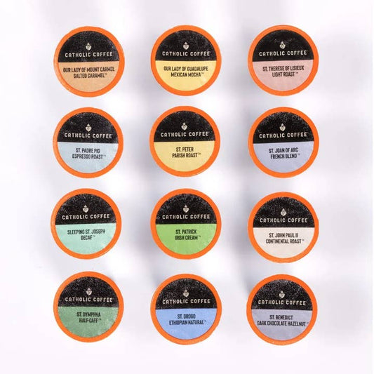 Catholic Coffee: Saints Variety Pack, K-cups – Set of 12