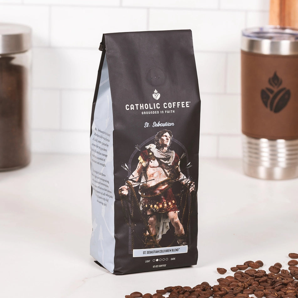Catholic Coffee: 12 oz of Ground Coffee - Featuring Saint Themed Roasts