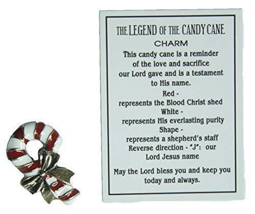 Candy Cane pocket token with card " The Legend of the Candy Cane "