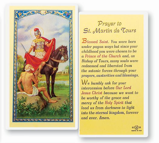 St. Martin de Tours - Holy Card