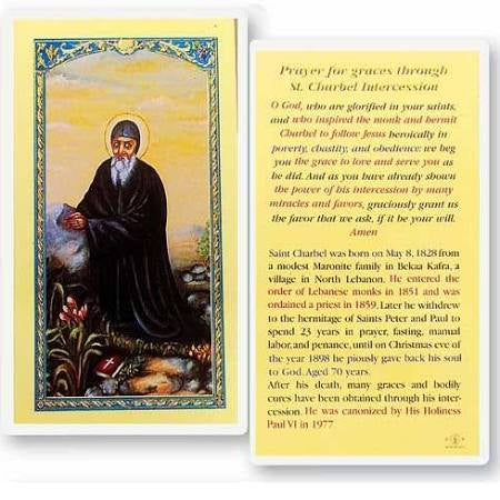 St. Charbel Holy Card