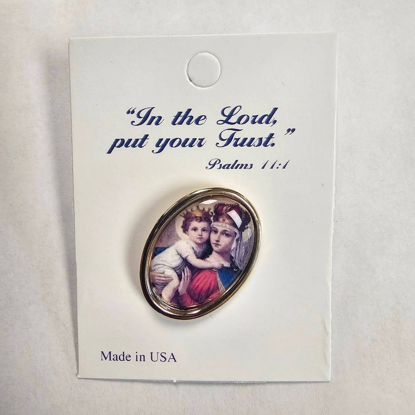 Holy Icons - Gold Tone Lapel Pin