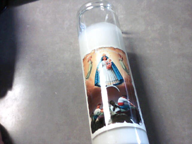 Our Lady of Charity offering Candle 8.25"