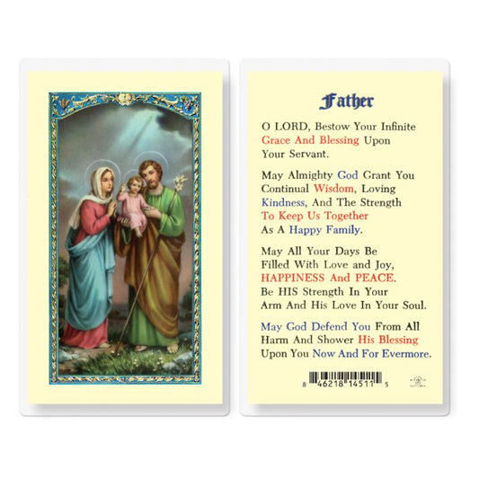 Prayer for Fathers Holy Card