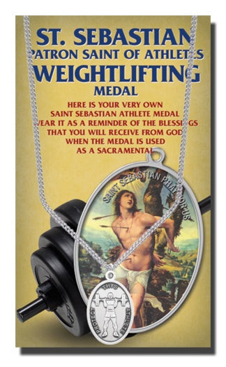 OVAL ST. SEBASTIAN MEN'S WEIGHTLIFTING MEDAL