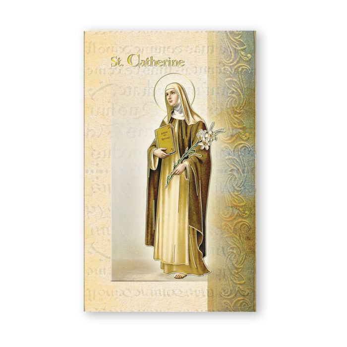 St. Catherine Of Siena Biography and Prayer Folder