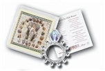 OUR LADY OF LOURDES ROSARY RING AND PRAYER CARD