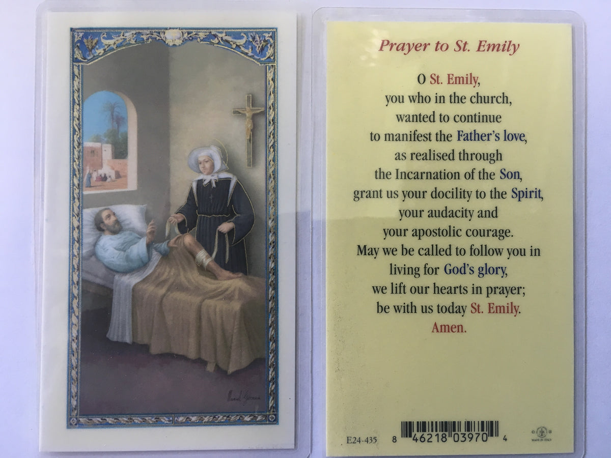 Embrily Pray Prayer To St. Emily Holy Card – St. Anthony's Catholic Gift Shop