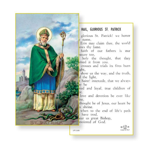 Hail Glorious St. Patrick Holy Card - Paper