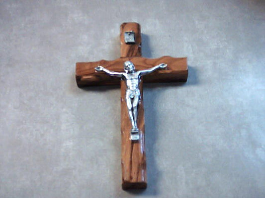 4 1/2 inch olive wood crucifix from Jerusalem