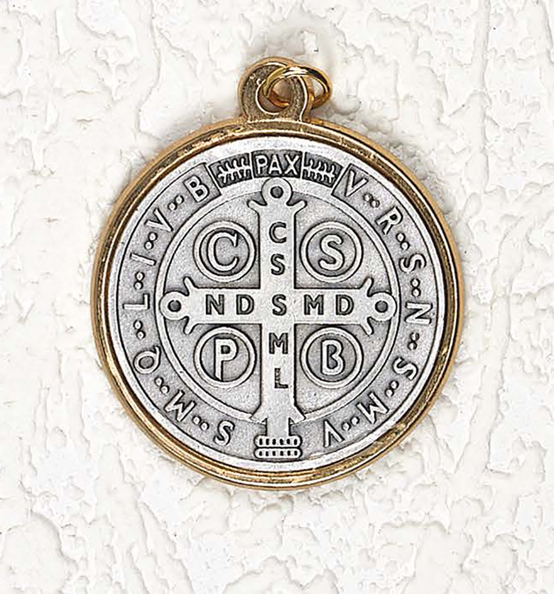 Saint Benedict Two Tone Three Piece Medal