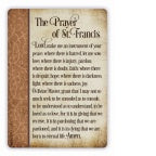 The Prayer of St. Francis metal holy card