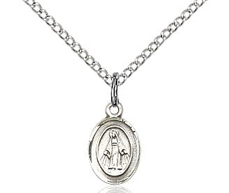 Sterling Silver Miraculous Medal and Chain