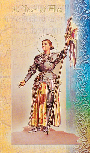 St. Joan of Arc Biography and Devotional Holy Card