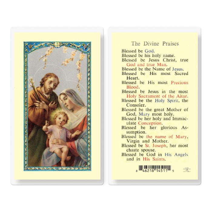 The Divine Praises Holy Card