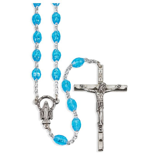 Aqua Bead Rosary