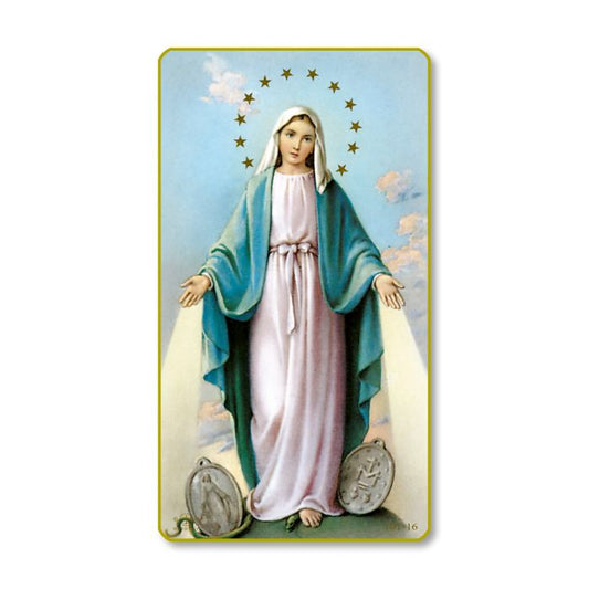 Miraculous Medal Holy Card - Blank on back