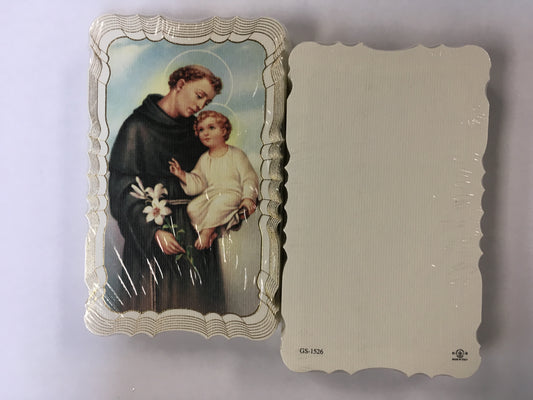 St. Anthony - Blank Scalloped Edge Holy Card