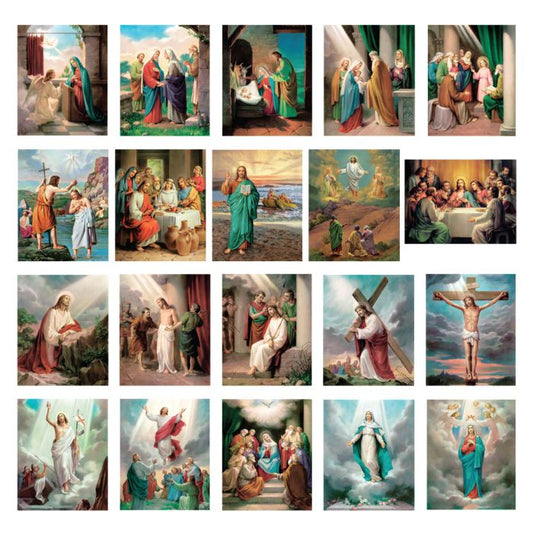 The 20 mysteries of the Rosary 4 x 6 posters by Bellazzi