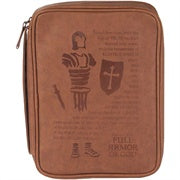 Bible Case with inscription "Put on the Full Armor of God" - Vinyl medium size case