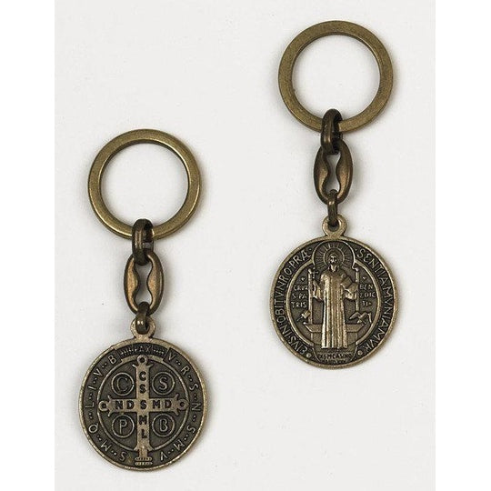 St. Benedict Keychain - Bronze Color