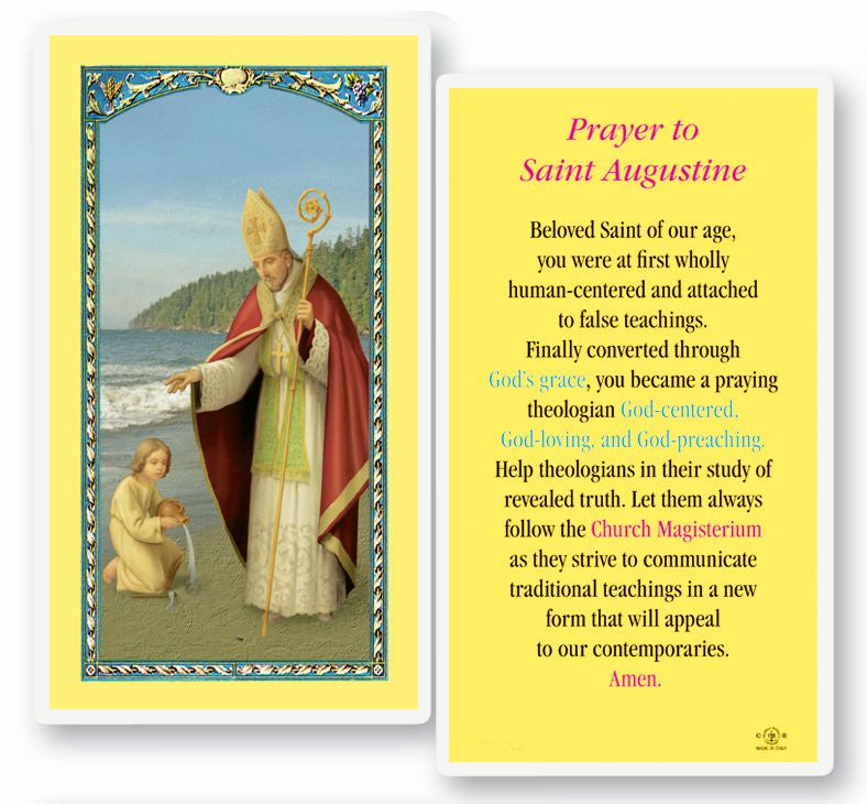 St. Augustine Holy Card