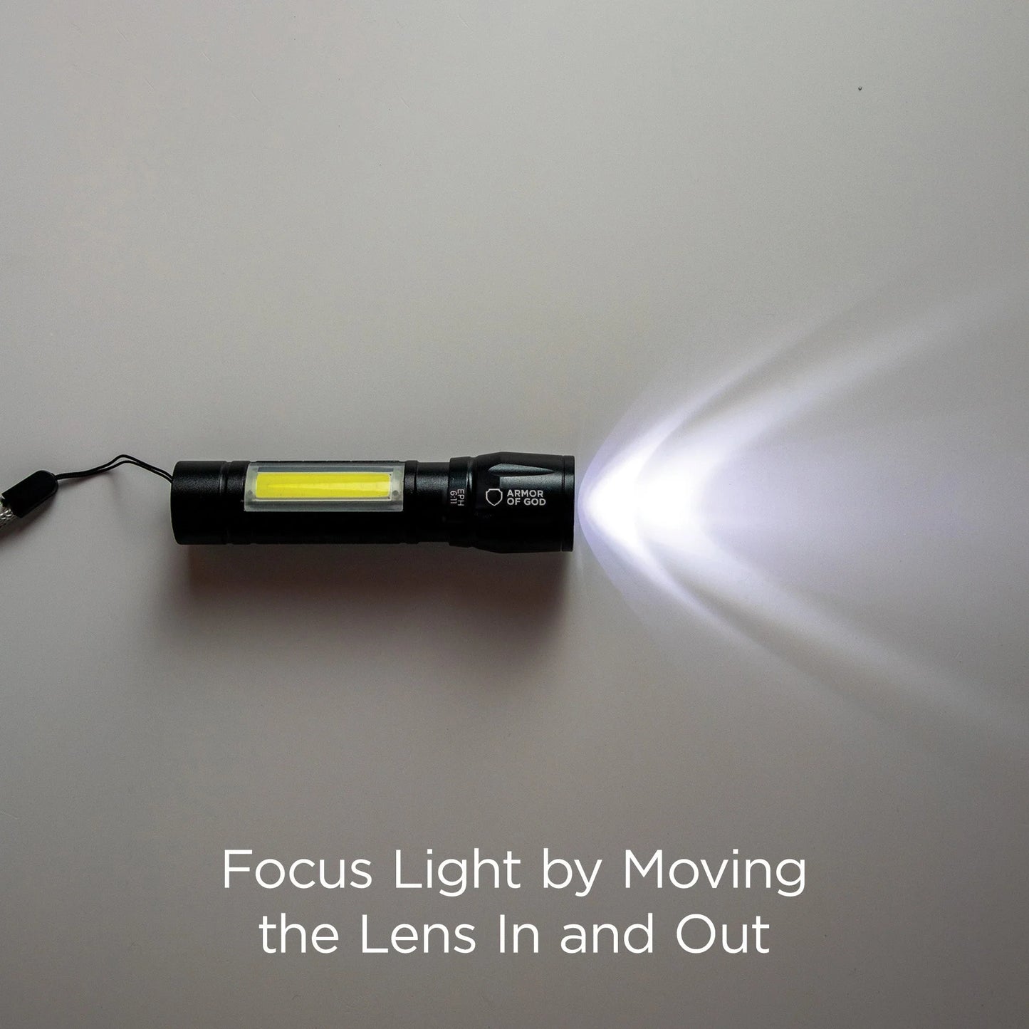 Scripture Flashlight with 3 Modes, USB Rechargeable