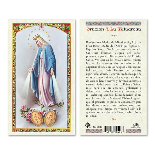 La Milagrosa - Our Lady of Grace - Miraculous Medal Holy Card