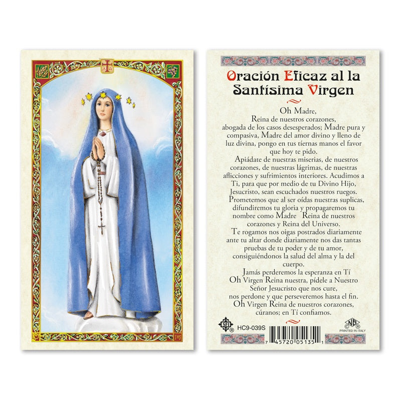 Virgen de Pozo Holy Card