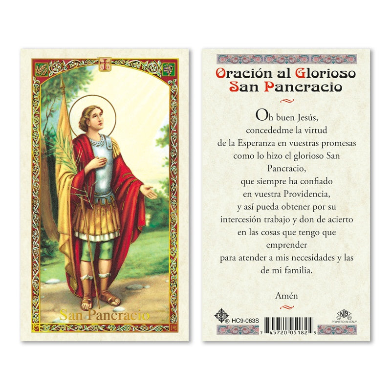 San Pancracio Holy Card