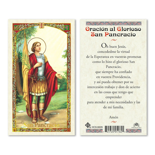 San Pancracio Holy Card