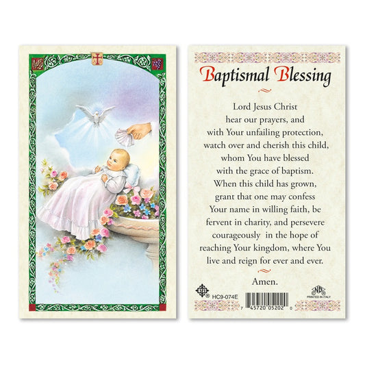 Baptismal Blessing Holy Card