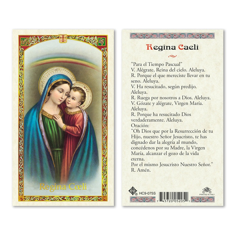 Regina Coeli Holy Card