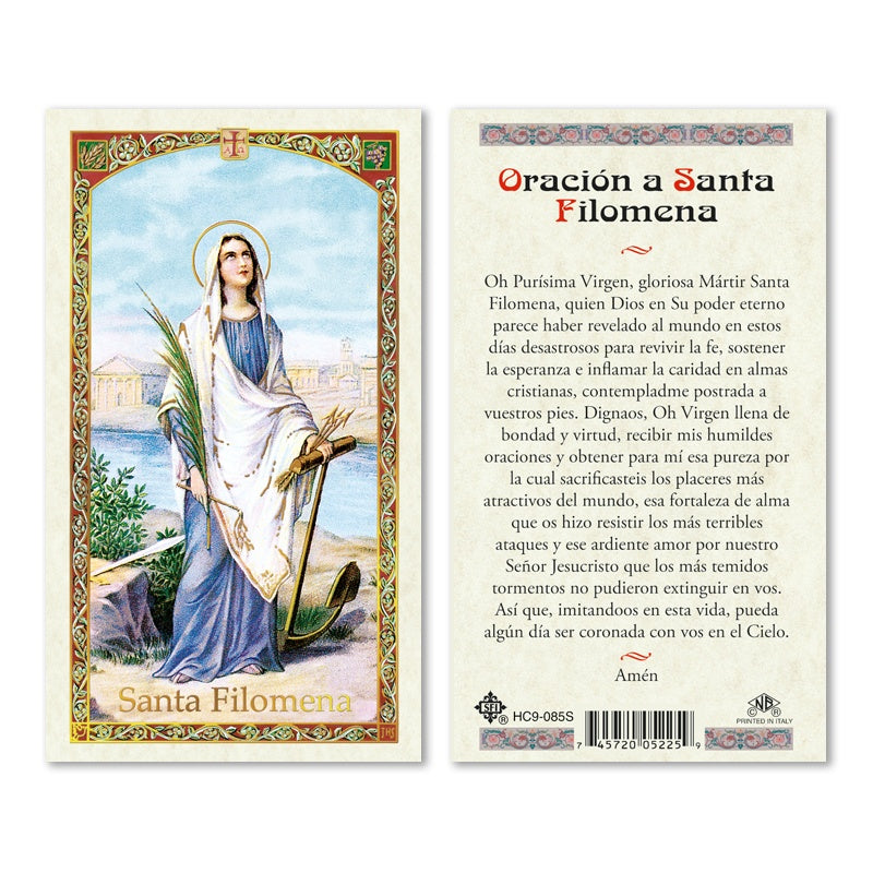Santa Filomena Holy Card