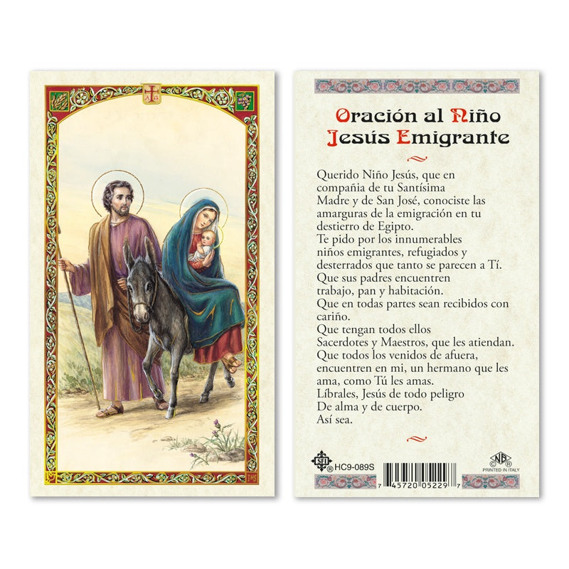 Jesus Emigrante Holy Card