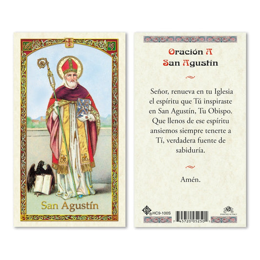 San Agustin Holy Card