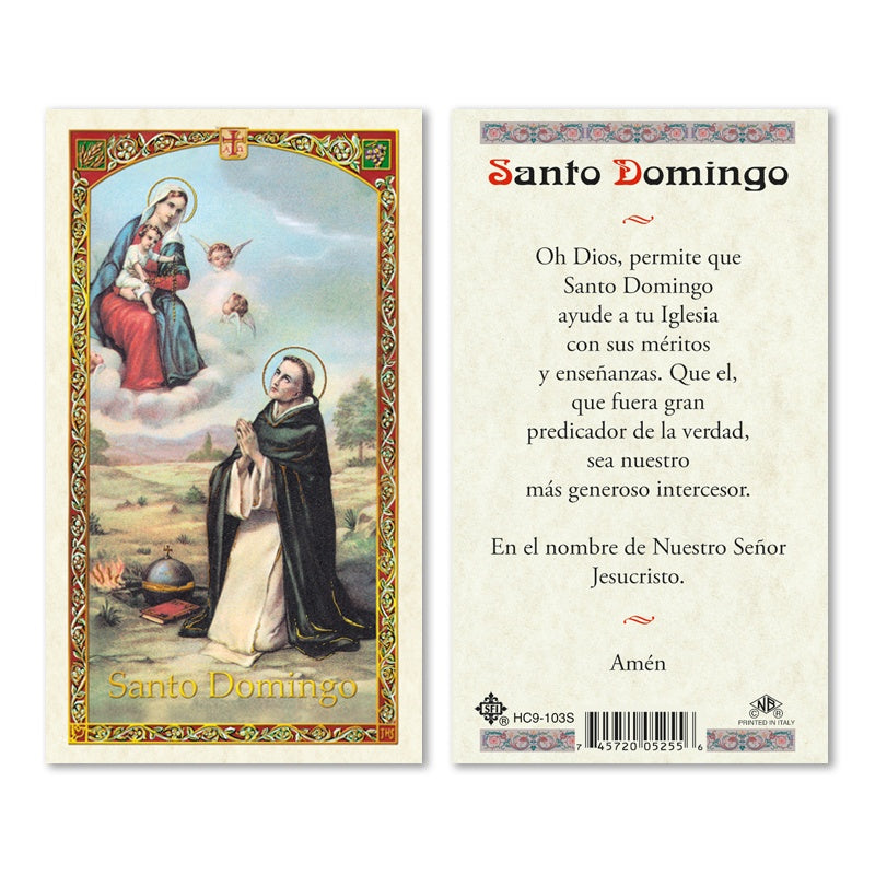 Santo Domingo Holy Card