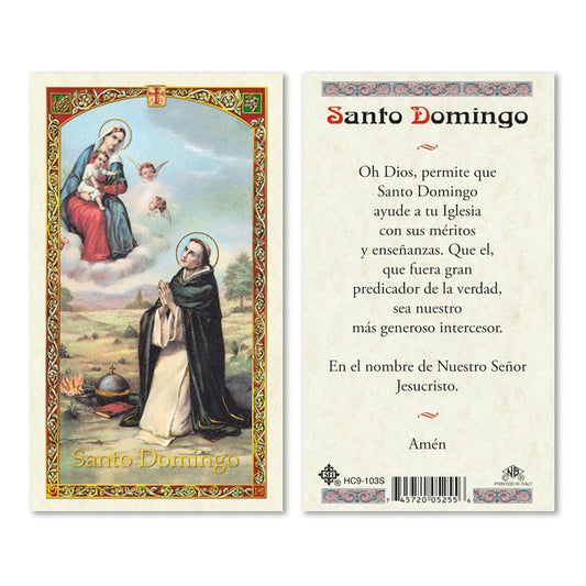 Santo Domingo Holy Card