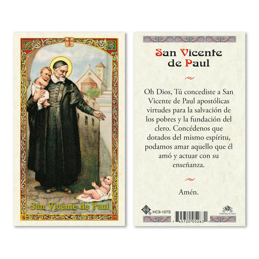San Vicente de Paul Holy Card