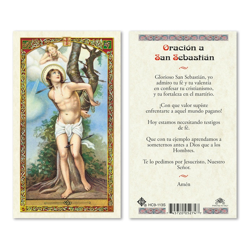 San Sebastian Holy Card
