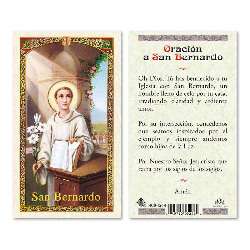San Bernardo Holy Card