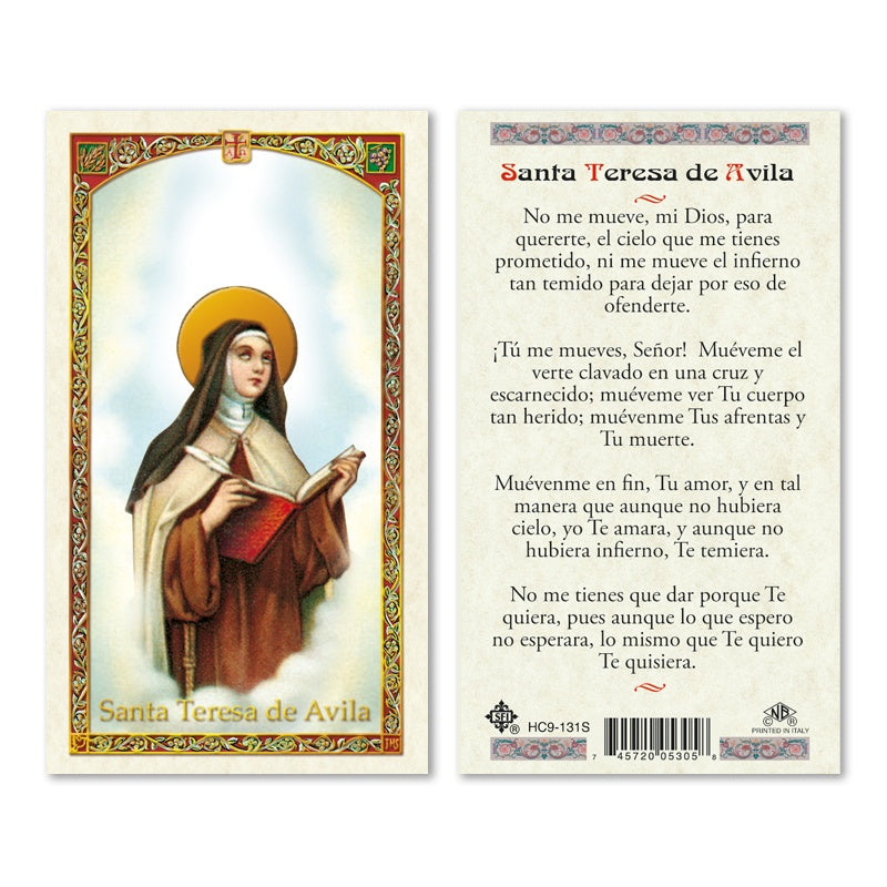 Santa Teresa de Avila Holy Card