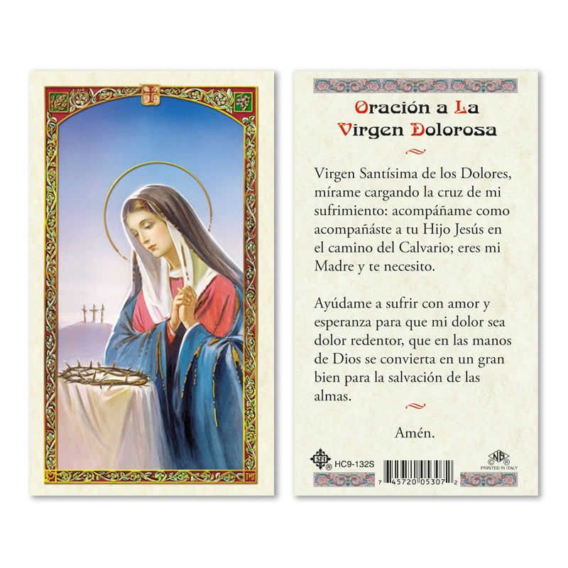 Virgen Dolorosa- Mother of Sorrow Holy Card