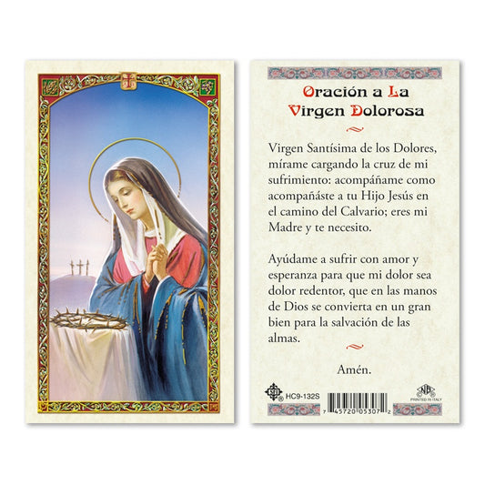 Virgen Dolorosa- Mother of Sorrow Holy Card
