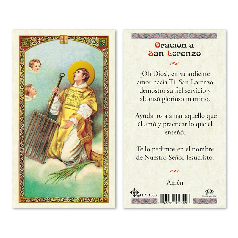 San Lorenzo Holy Card