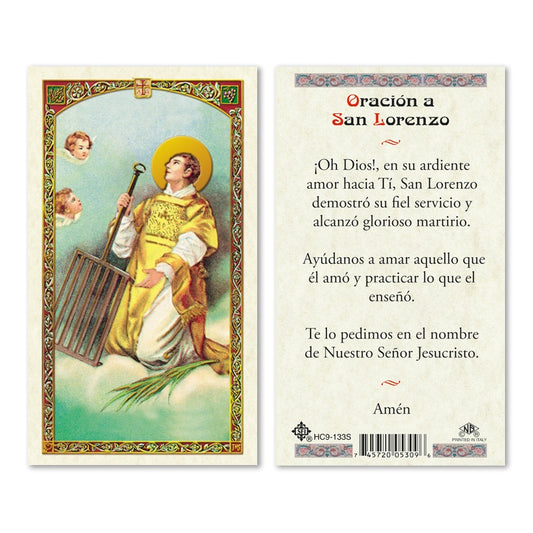 San Lorenzo Holy Card