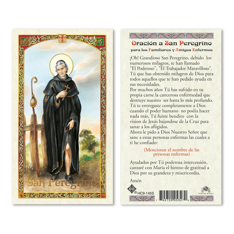 San Peregrino Holy Card