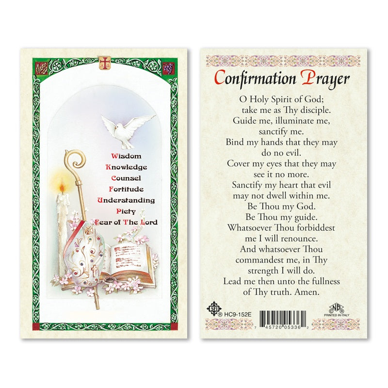 Confirmation Prayer Holy Card
