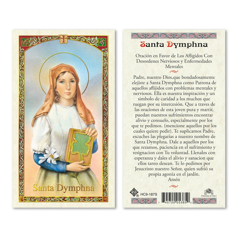 Santa Dymphna Holy Card
